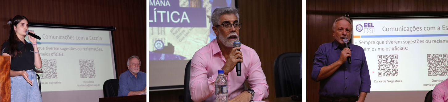 Caroline Zancanaro e Professores Silvio e Durval.