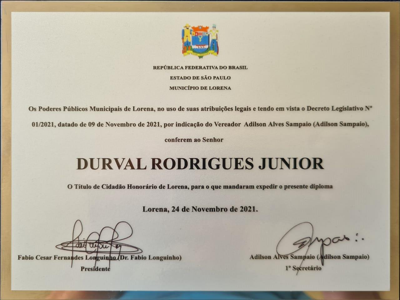 Titulo Prof. Durval