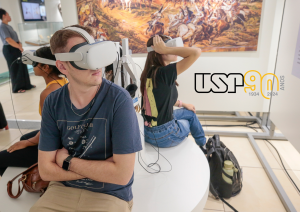 Durante a Mostra os Jovens terão experiência imersiva e digital junto as obras dos Museus da USP. Foto: Exposição de Ribeirão Preto. Arquivo PRCEU. 