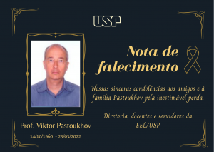 Nota de Falecimento. Prof. Dr. Viktor Pastoukhov.