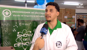 Aluno Gabriel Silva em entrevista a TV Cancão Nova.
