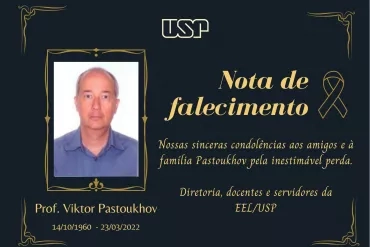 Nota de Falecimento. Prof. Dr. Viktor Pastoukhov.