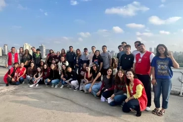 Foto cedida pelo grupo da EEL que participou do Giro Cultural: A USP conhecendo a USP