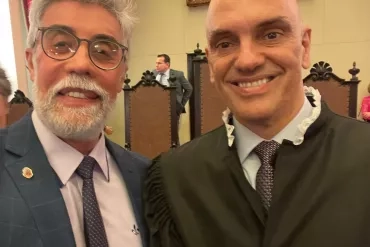 Diretor da EEL/USP, Prof. Silvio Silverio e o Ministro Alexandre de Moraes