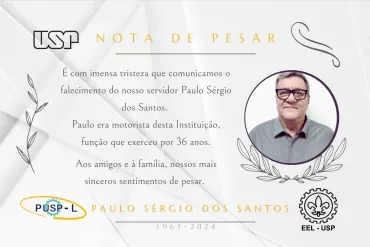 Nota de falecimento - Paulo Sérgio dos Santos
