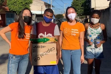 Alunos dda EEL se mobilizam para ajudar famílias lorenenses durante a pandemia. Foto: arquivo PCF