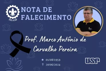 Nota de Falecimento - Prof. Marco Antônio